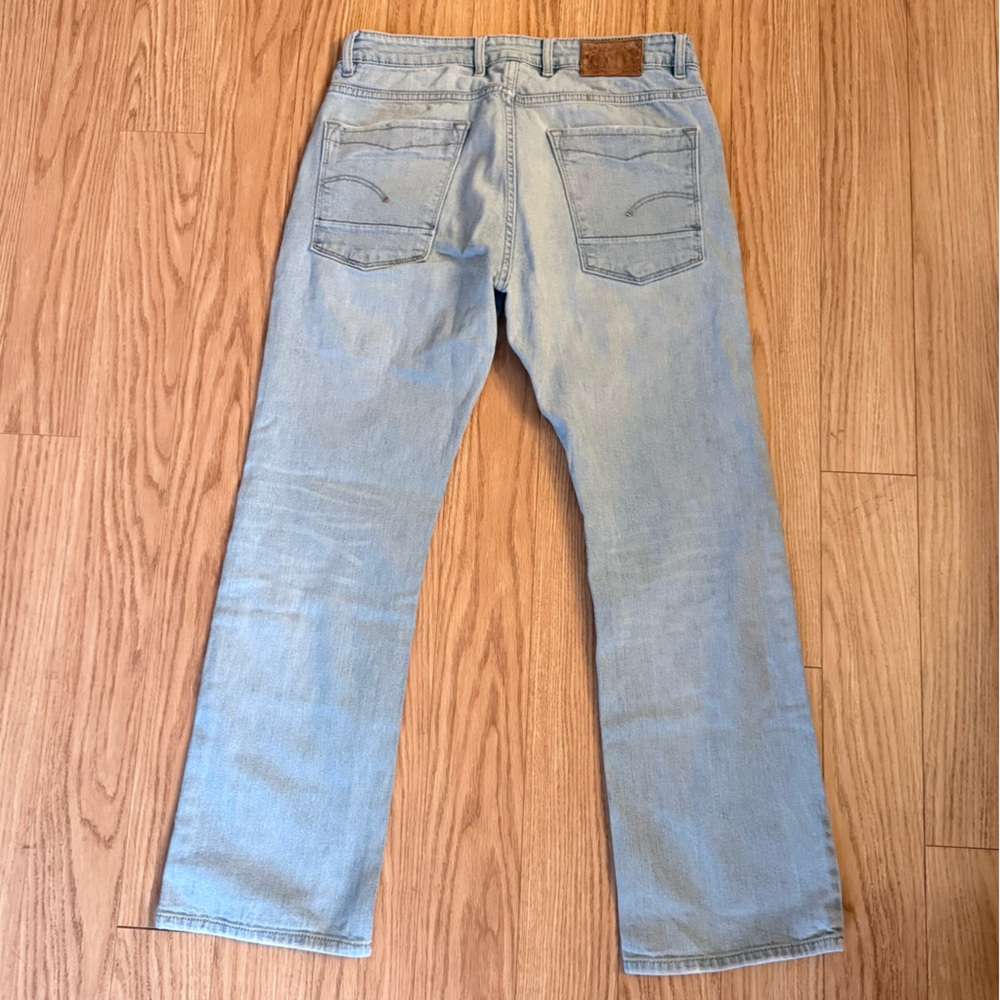 G-Star Raw Italian Denim 562D 3D Relaxed Light Wash Boot Cut Jeans 32 x 29